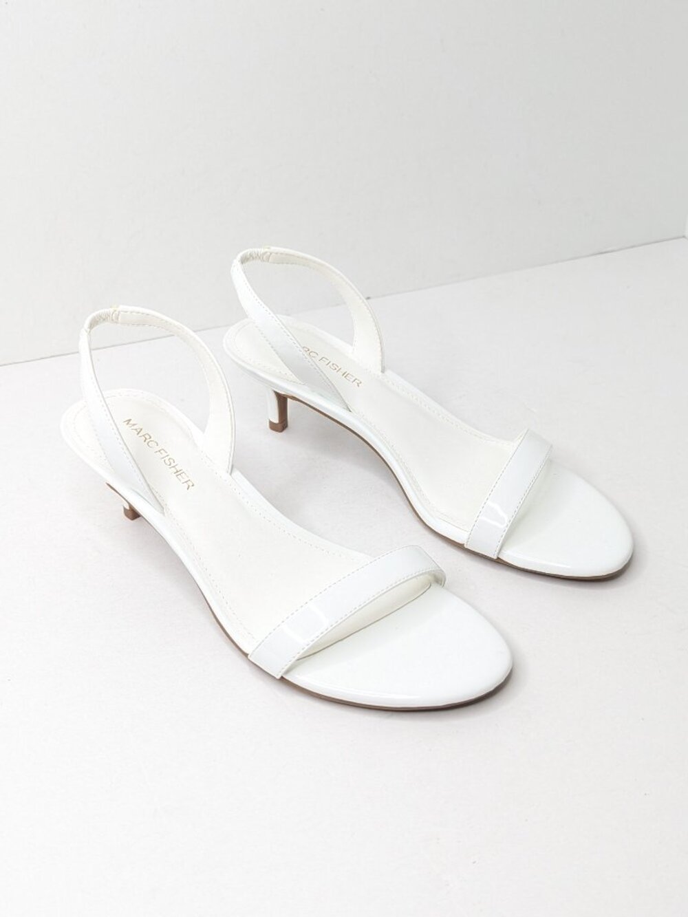 Marc Fisher Salla Heeled Sandals White Women's 6.5